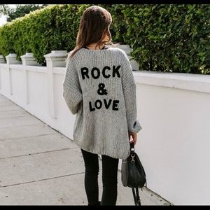 Vici Elan Rock & Love Cardigan Sweater Grey OS
